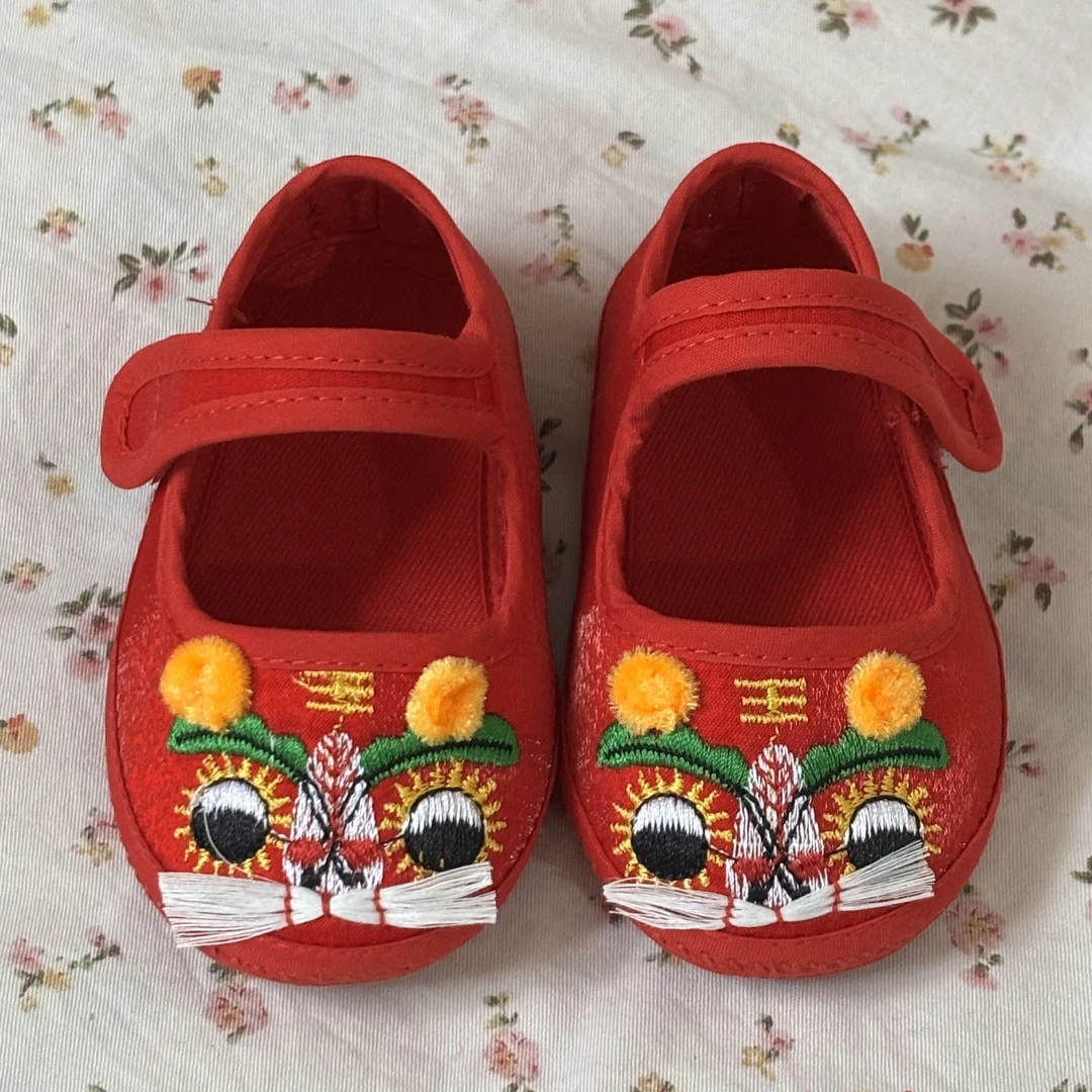 中国风民族不限季节传统布鞋婴儿鞋春秋女童虎头鞋宝宝鞋软底