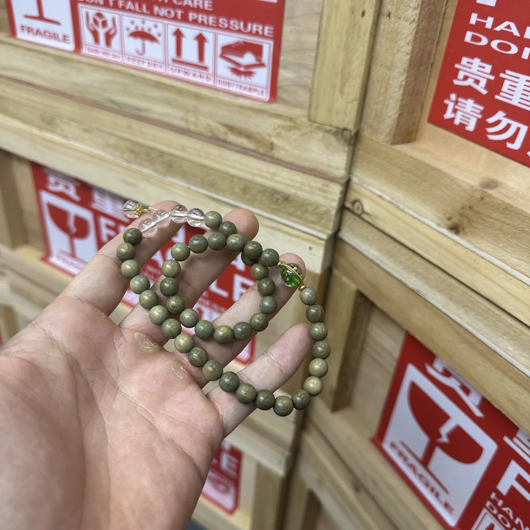 STJ070绿檀木多圈手串无礼盒