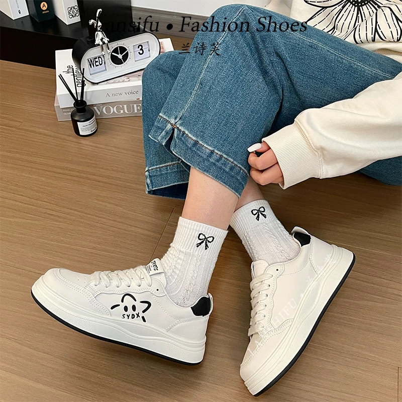 ☆兰诗芙★小众ins潮小白鞋2025春季新款休闲板鞋百搭配裙女鞋