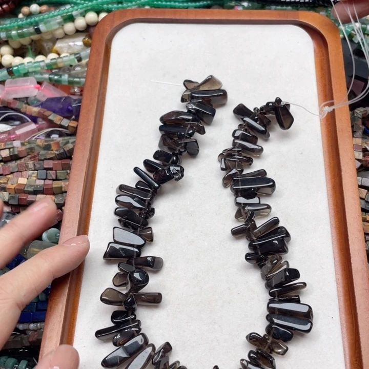 玛瑙/玉髓合金珠宝半成品一条茶晶卡子