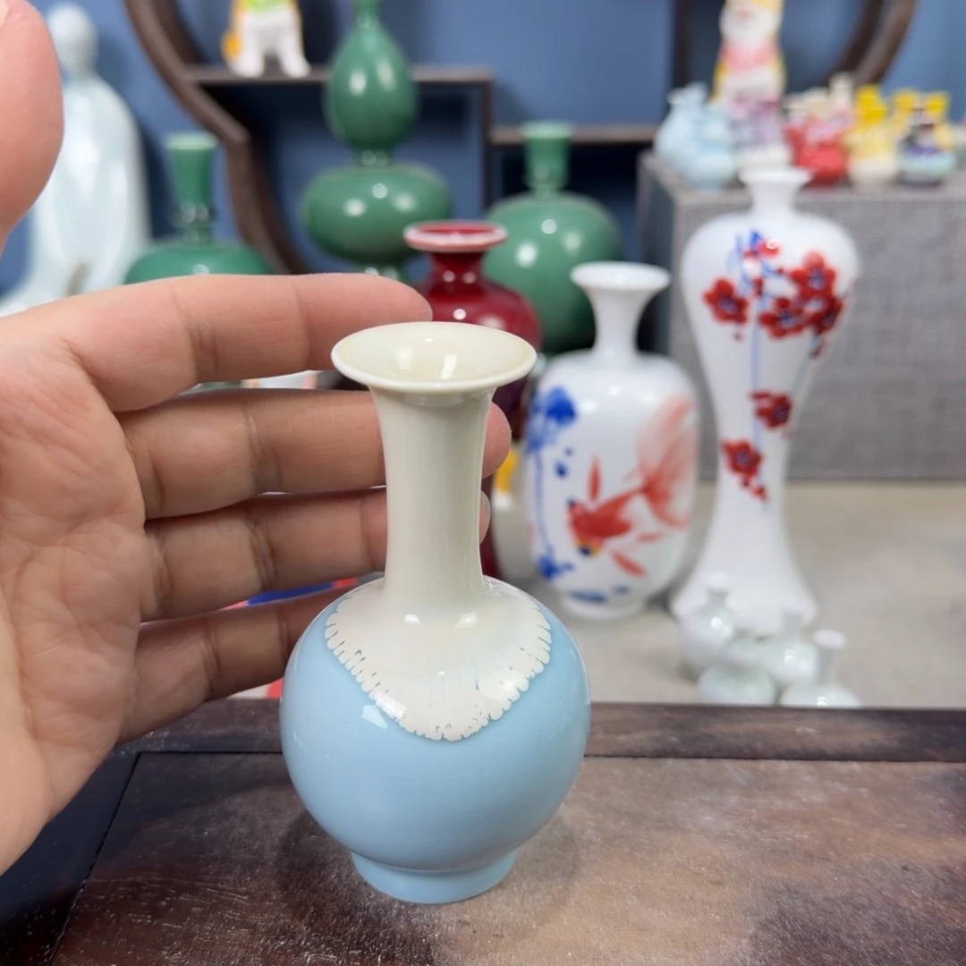 陶瓷手工小花器摆件