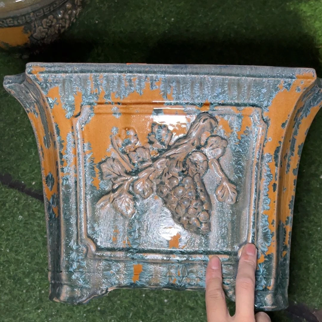 正宗岭南石湾盆放漏