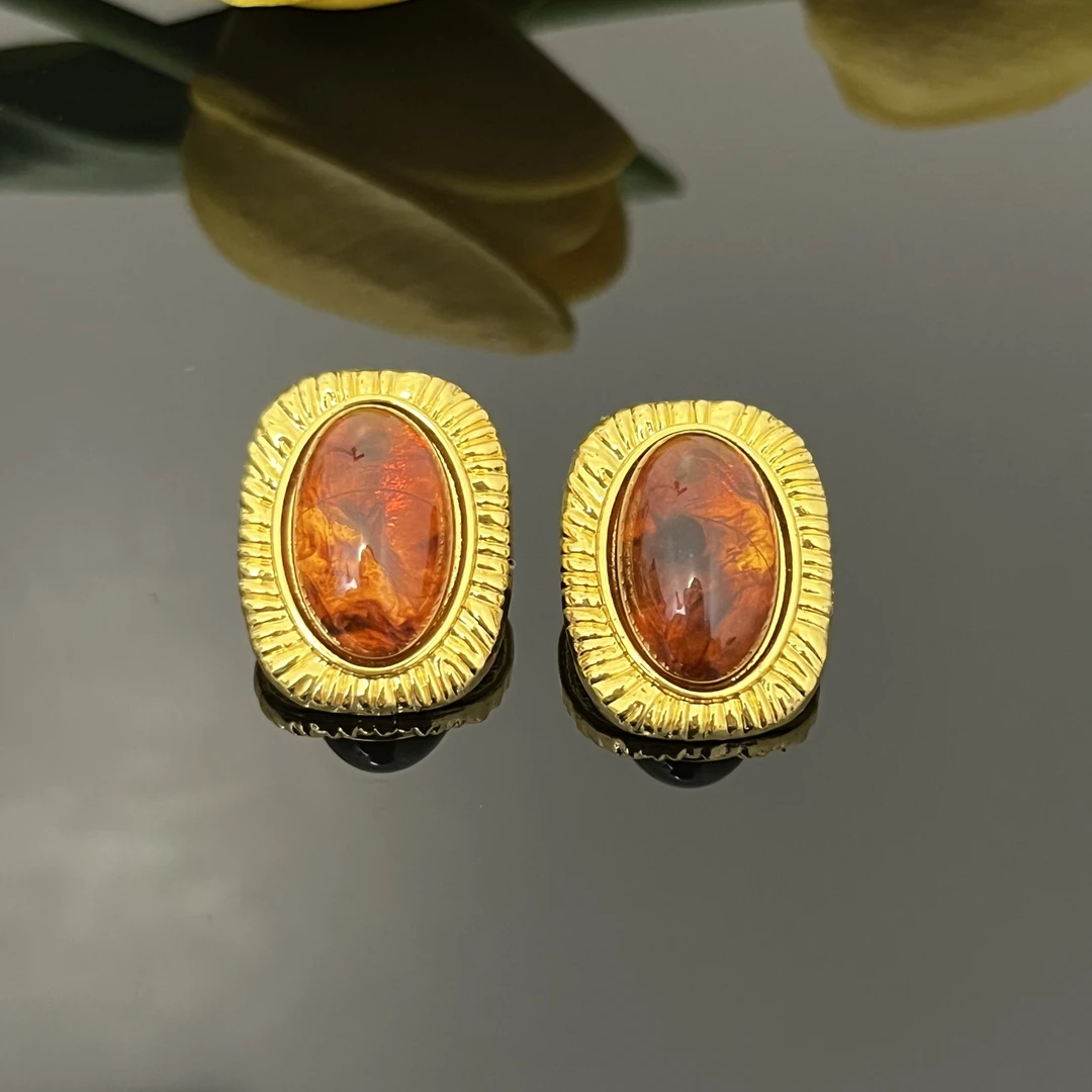 铜合金耳饰 朋克风几何图案百搭轻奢复古欧美简约设计师