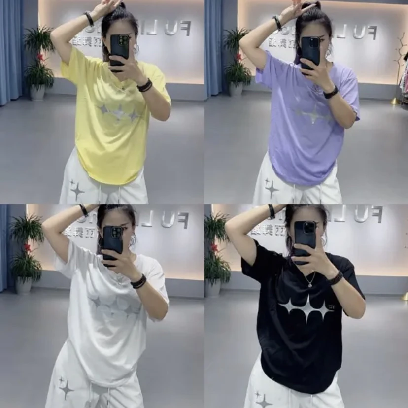 CX新品5588款雪花冰爽棉小版型宽松Ｔ恤