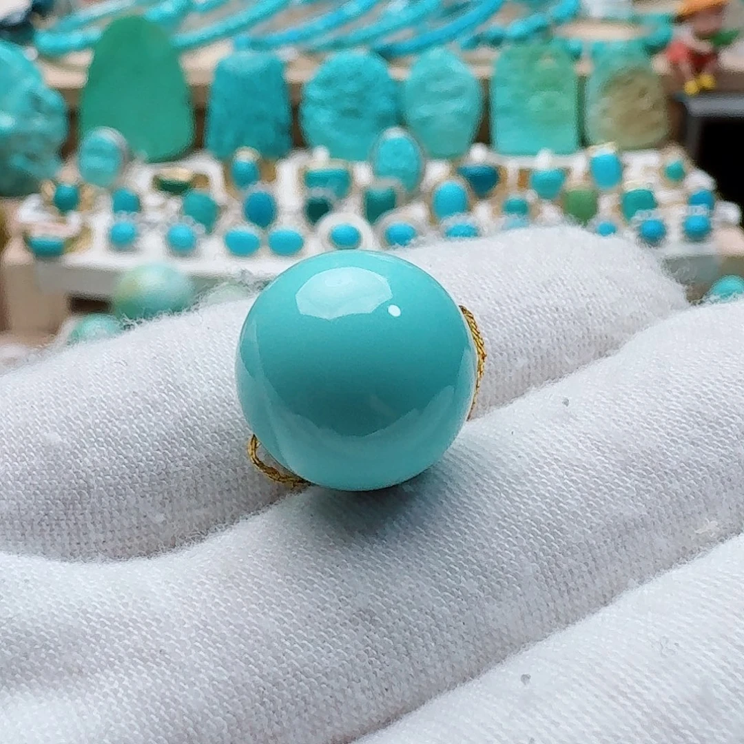 绿松石未镶嵌圆珠