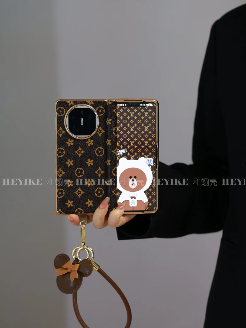 复古印花壳膜一体适用华为mateX6手机壳X5典藏折叠vivoxfold5防摔