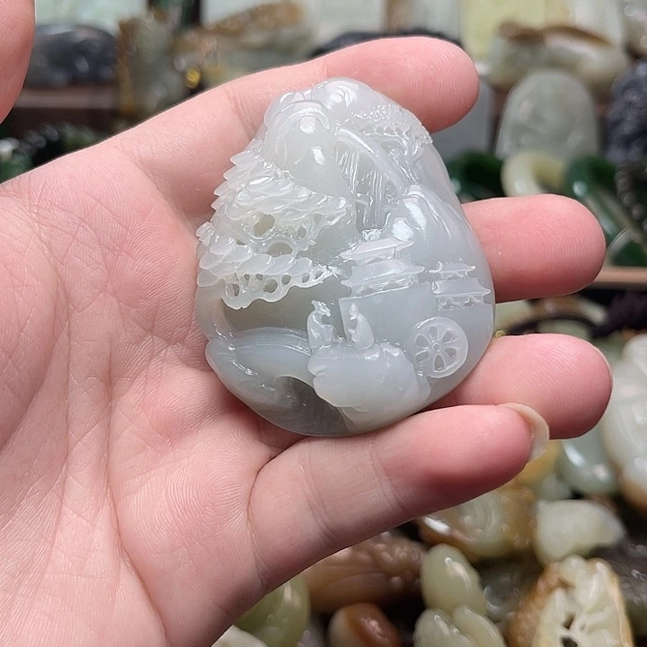 和田玉未镶嵌挂件