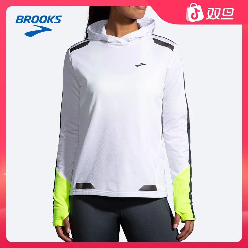 BROOKS布鲁克斯跑步服女子透气运动服收纳衣服反光长袖户外运动