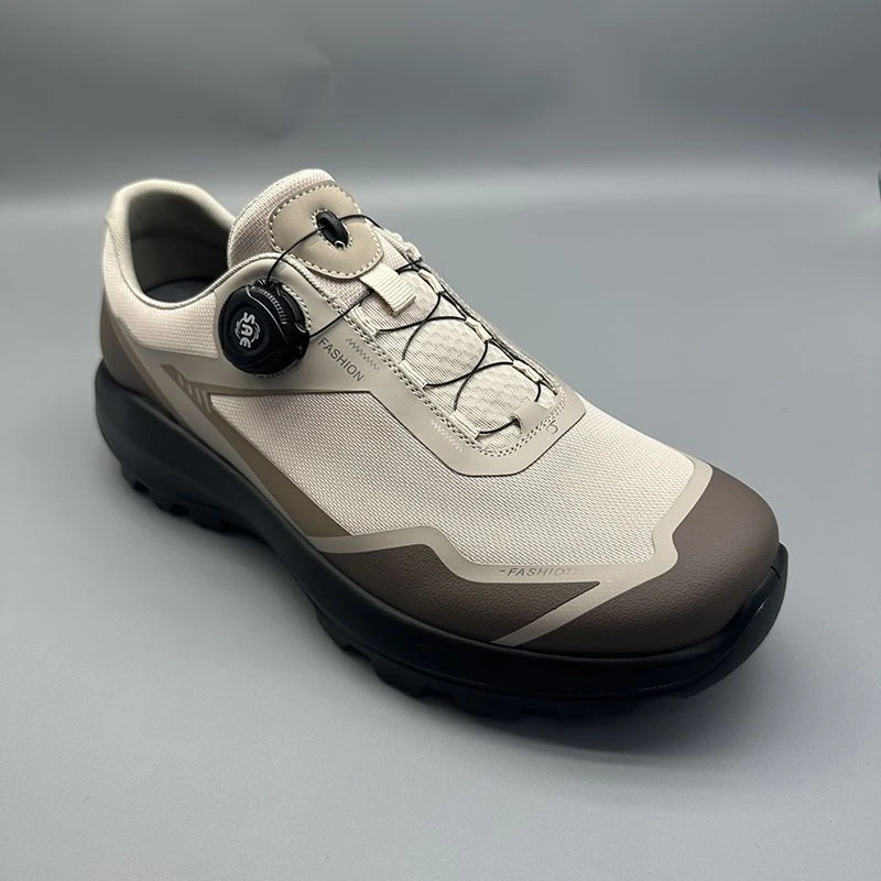 户外厚底飞织新款运动透气男鞋轻便网面男潮款2025软底增高休闲鞋