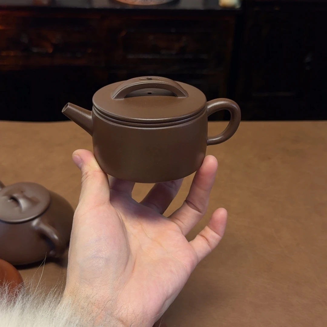 茶壶紫砂170cc，老紫泥，汉瓦