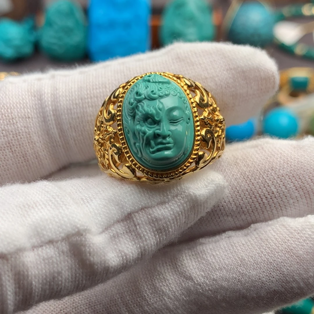 绿松石18K金镶嵌绿松石