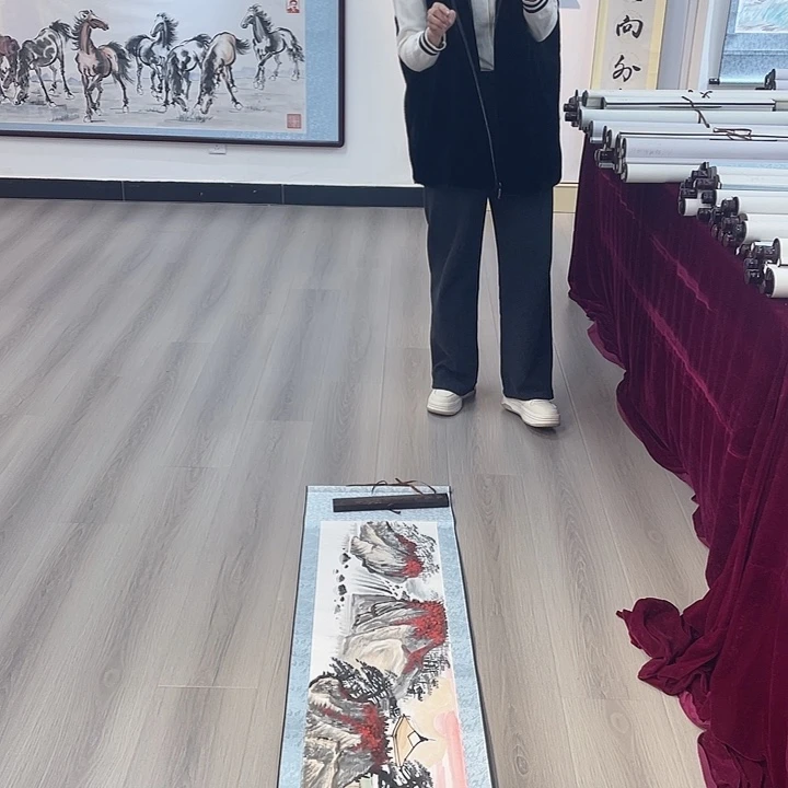 国画富水长流～纯手绘……………………