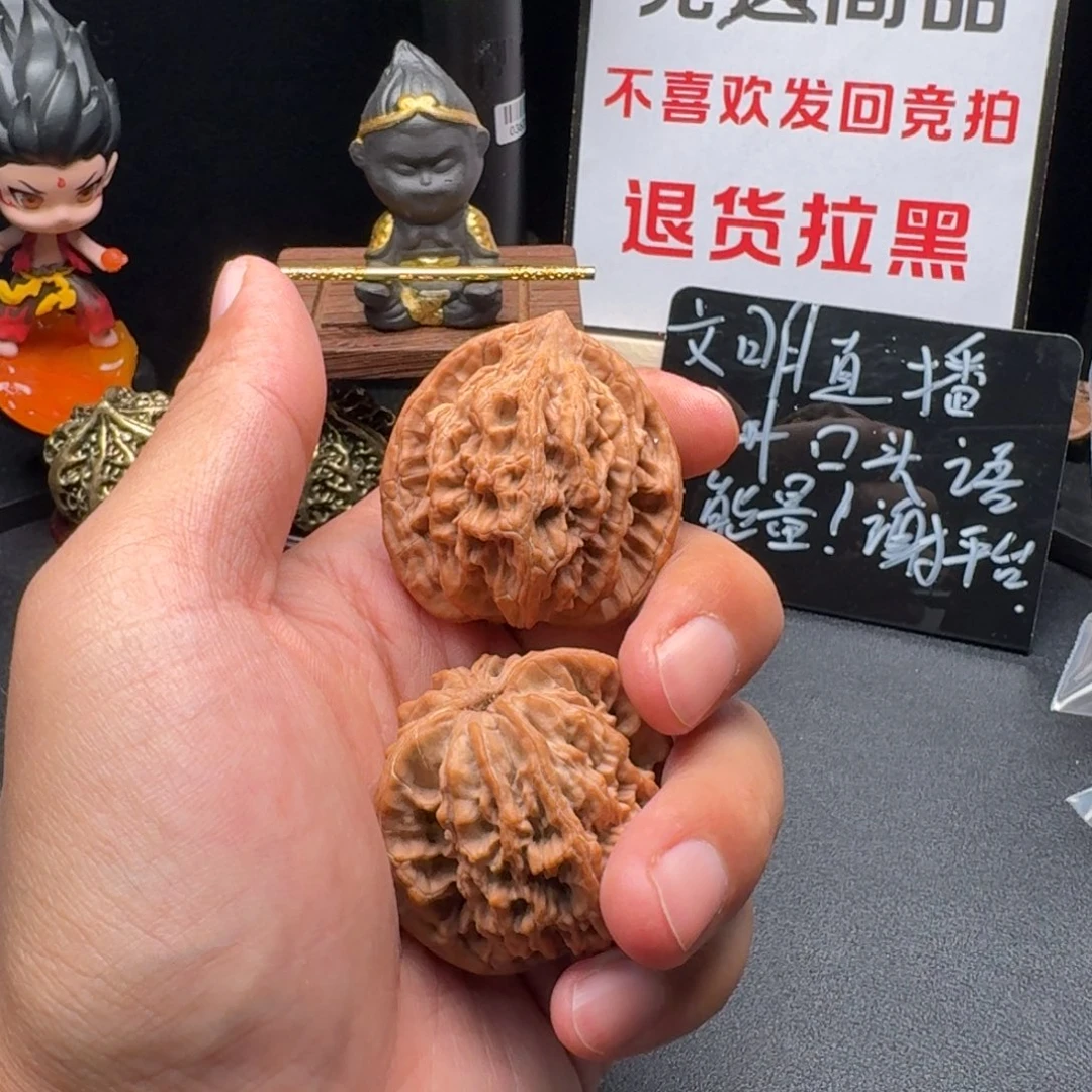 吊坠文玩核桃44 全品虎头文玩核桃把件