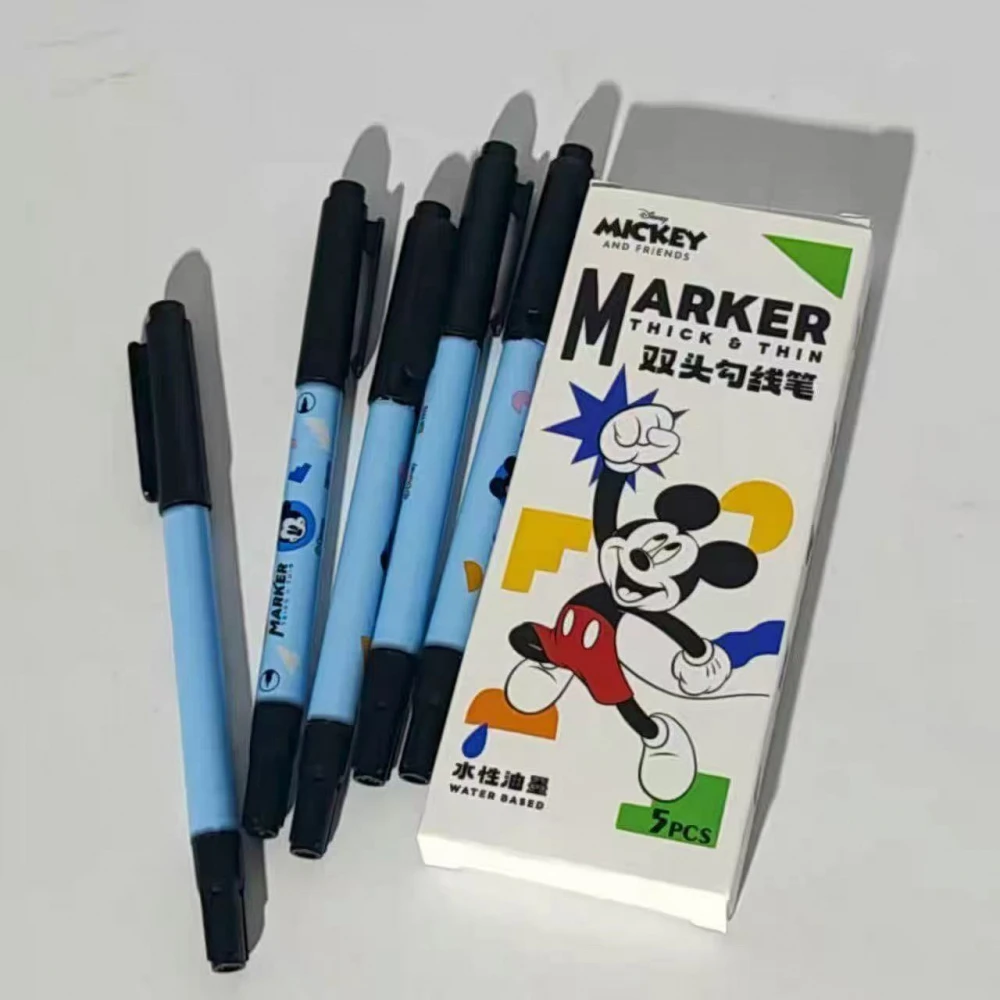 Disney/迪士尼双头勾线笔水性油墨一盒5支