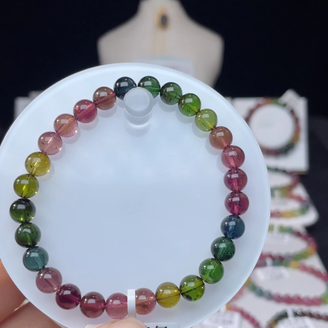 未镶嵌手串碧玺6.8mm±