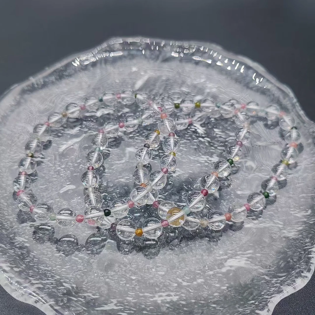 硕夏天然白水晶6-7mm设计款手链多样性发其一SX353