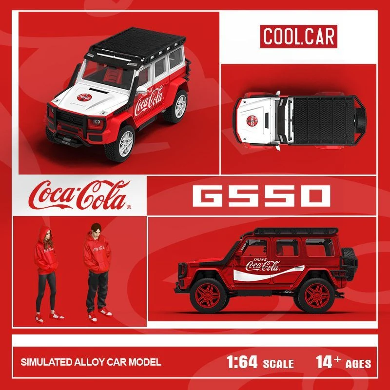 CoolCar1:64奔驰巴博斯G550可乐仿真合金小汽车模型手办摆件收藏