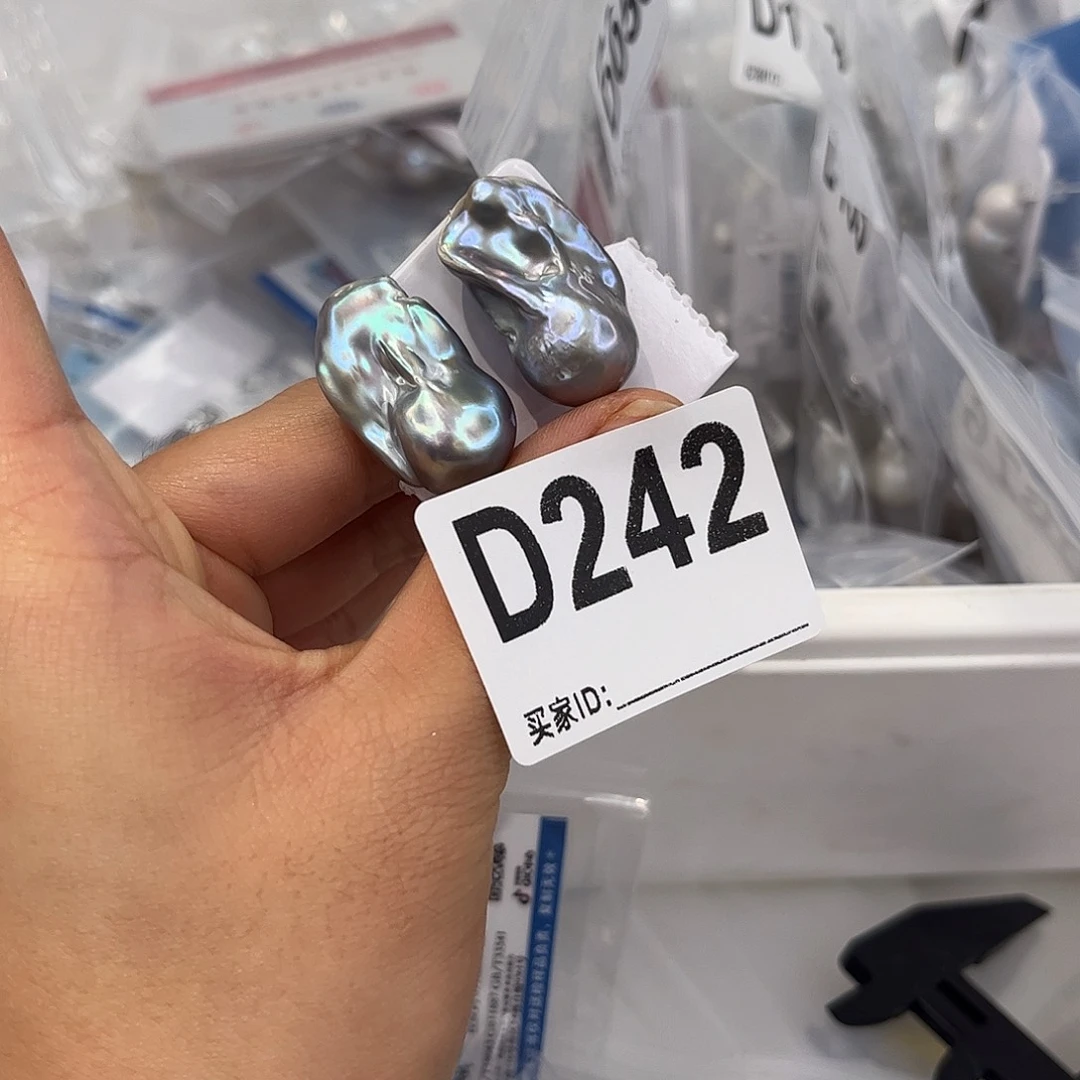 淡水珍珠耳饰银S925镶嵌