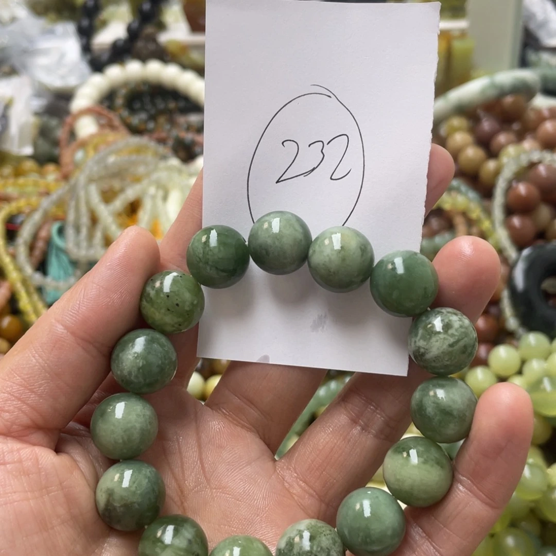 蛇纹石玉手链合金