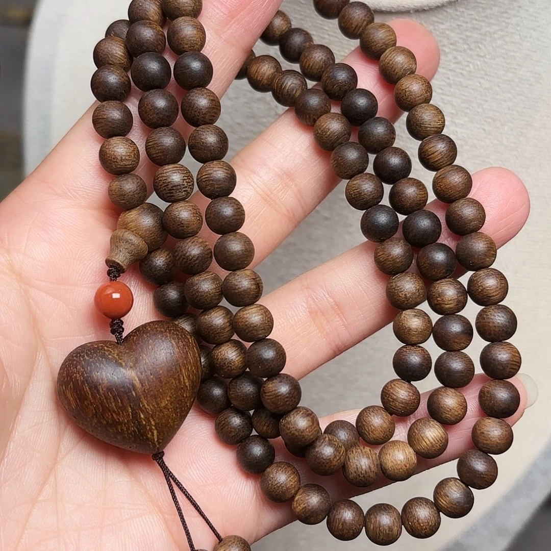 沉香手串越南富森红土熟结糖芯0.6✖️108设计