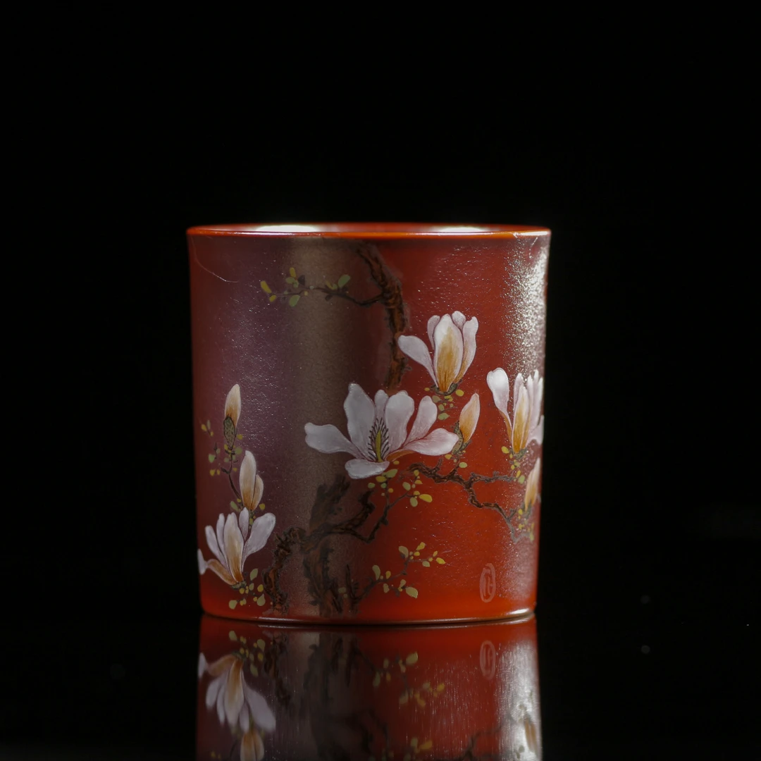 【晚晚精选】272精品绘画单杯 柴烧特性每只不同