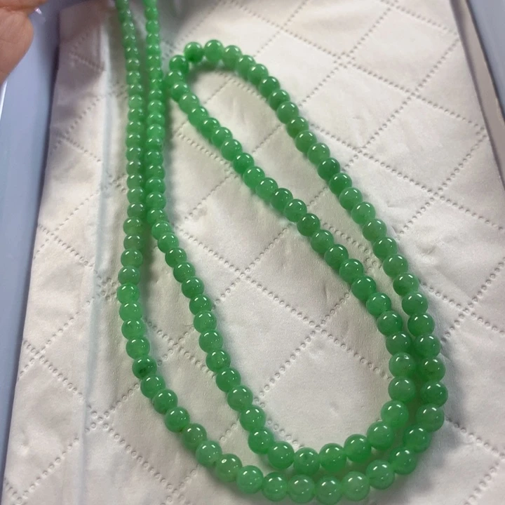翡翠未镶嵌颈饰项链