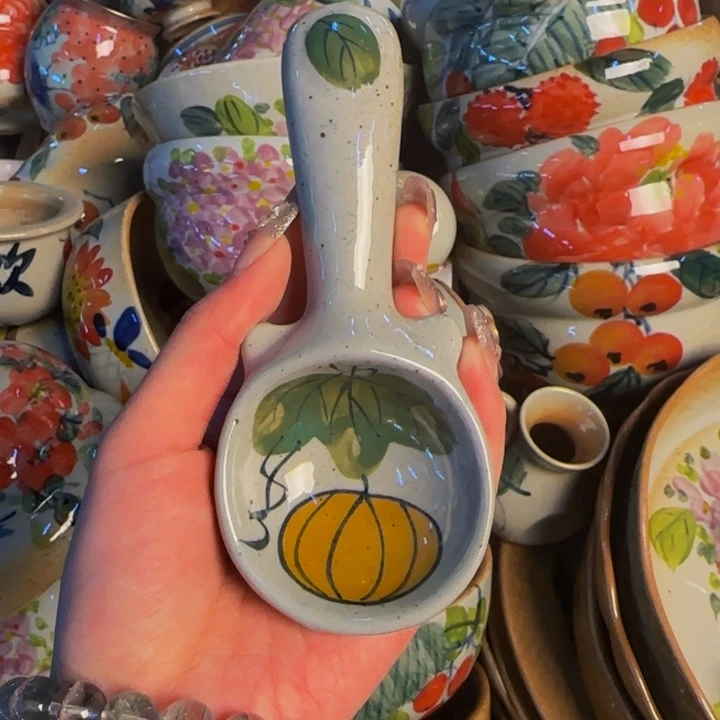 瓷片景德镇陶瓷手工手绘高温釉下瓷