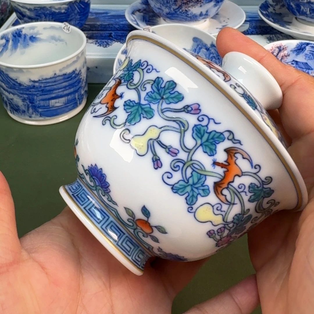 景德镇纯手绘茶具圆圆206