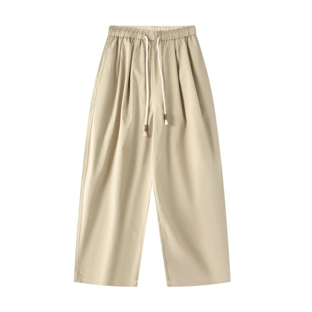 莱赛尔褶皱休闲气球裤女舒适百搭宽松显瘦九分裤