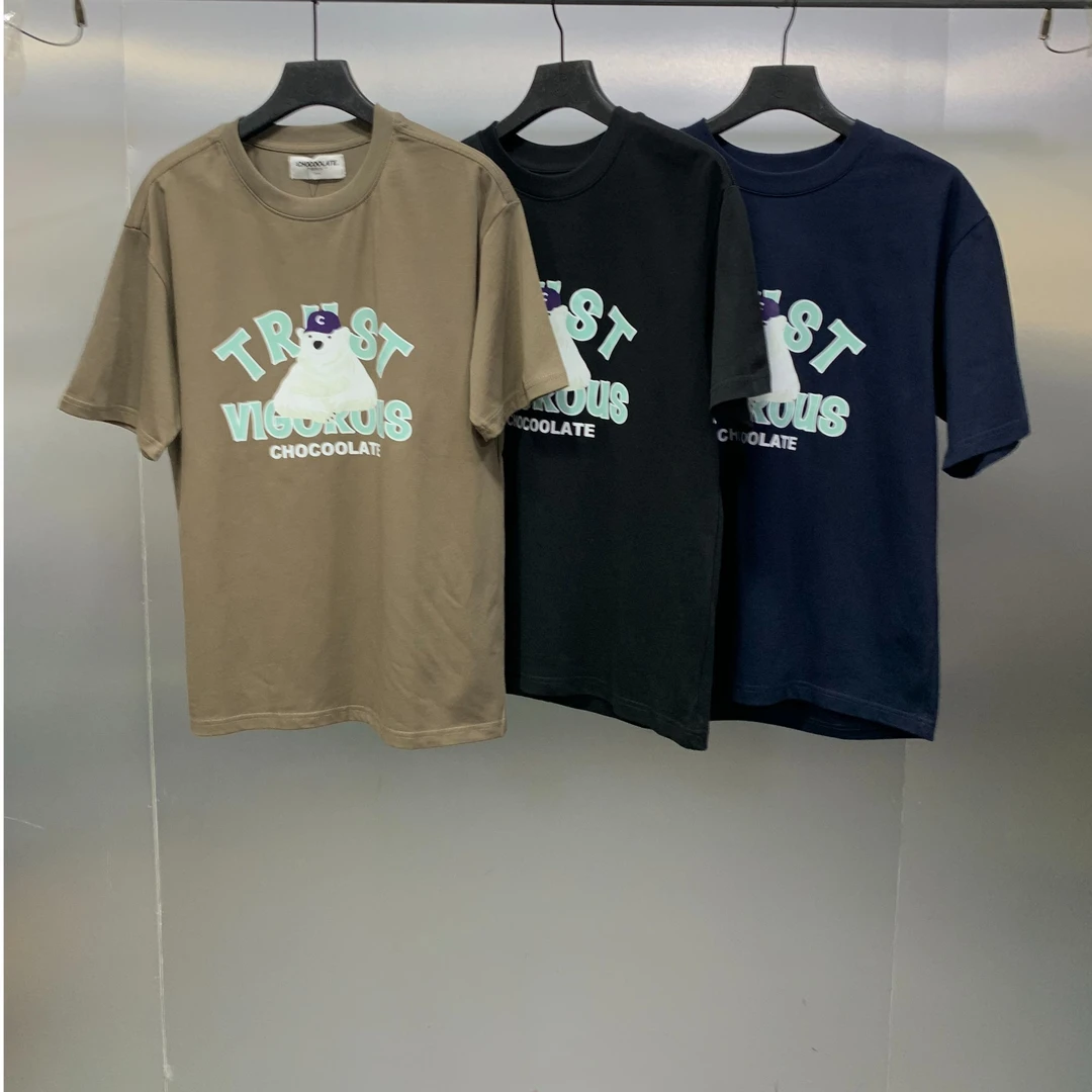 001270-WHO-夏季带帽北极熊印花时尚圆领半袖