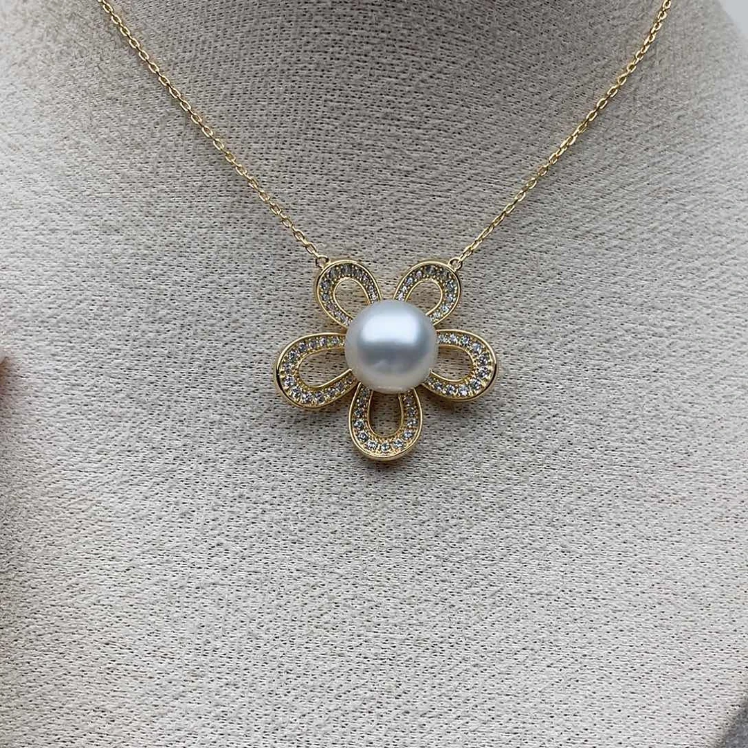 套链63海水珍珠银S925镶嵌