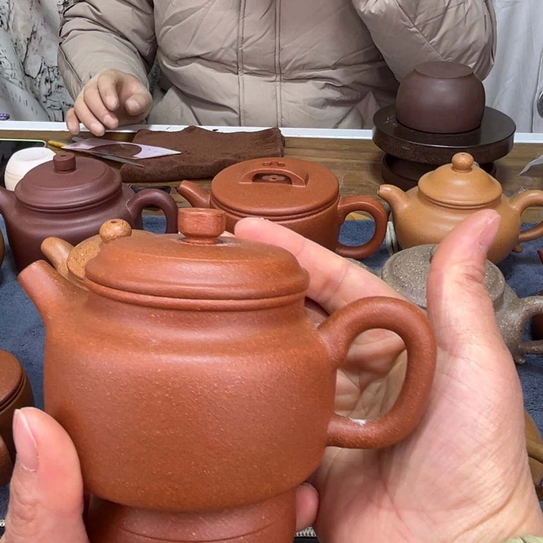 紫砂茶壶老*哥德钟200cc红降坡