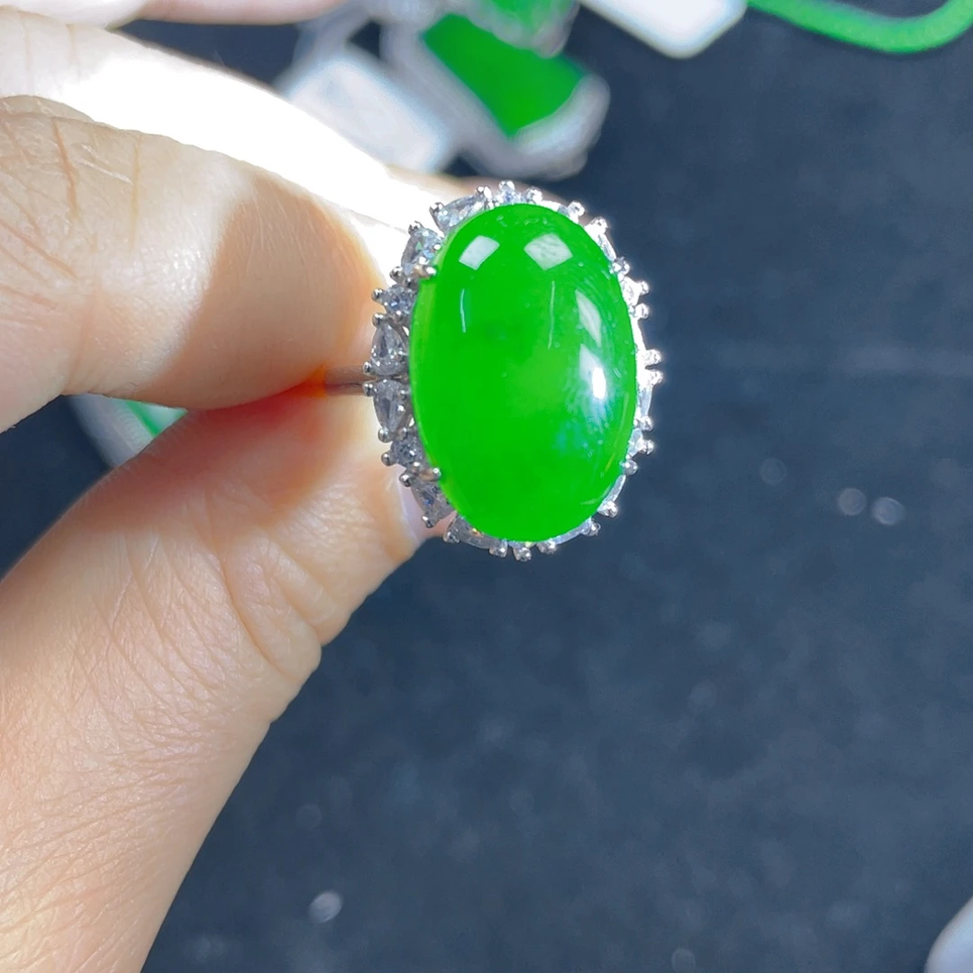 翡翠吊坠(不含链)银S925镶嵌