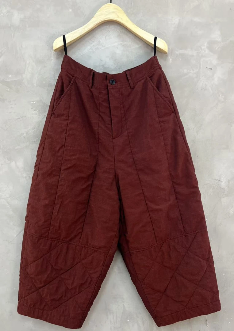 依梦分享-古澜木38288半松紧腰休闲棉裤