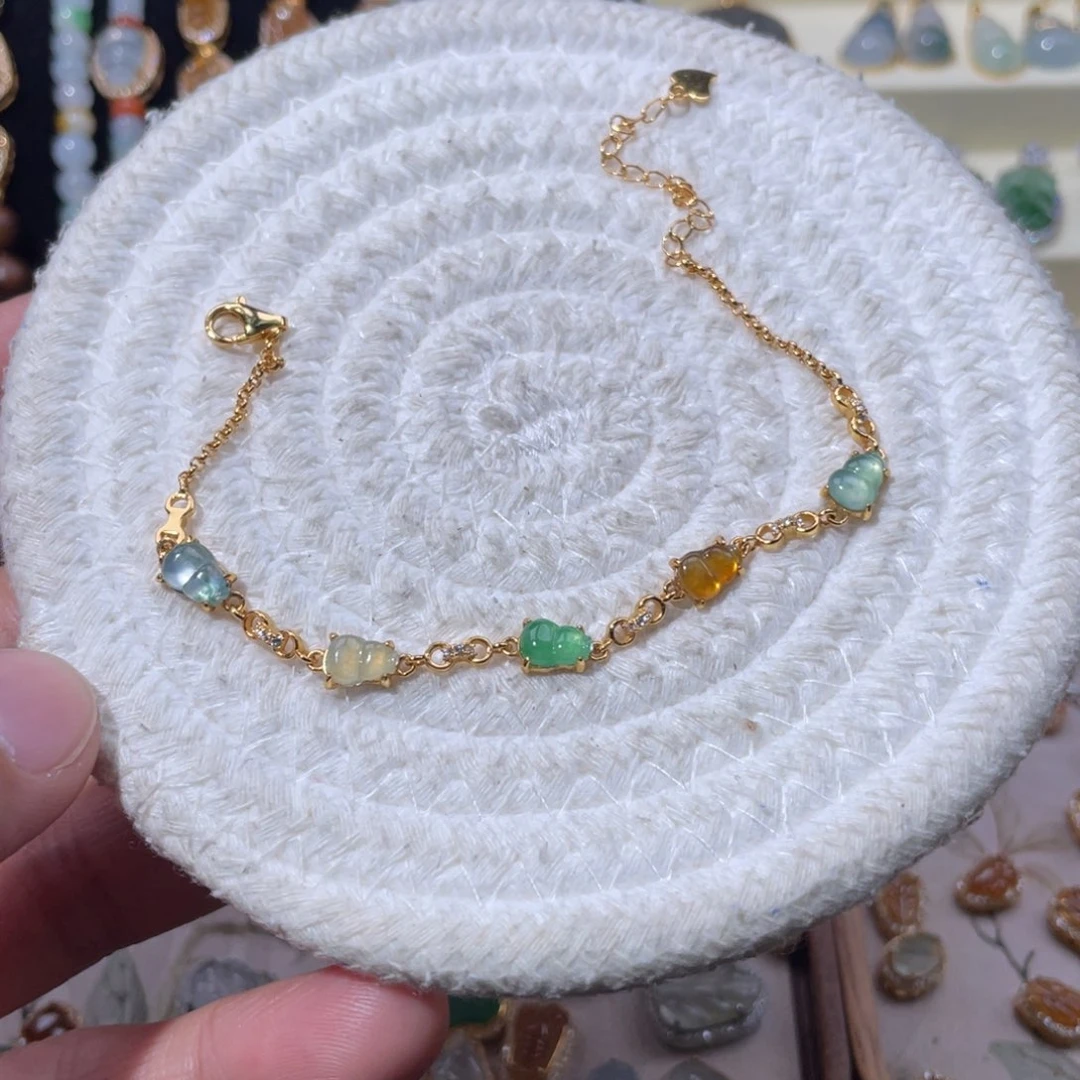 翡翠银S925镶嵌颈饰