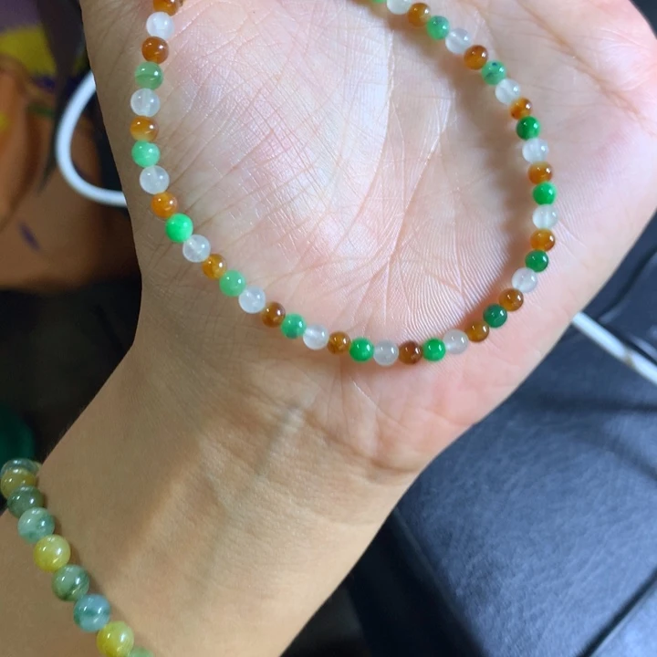 定制翡翠未镶嵌翡翠珠串卡4不退不换