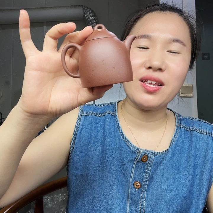 茶壶紫砂原矿半手工紫泥秦权130cc