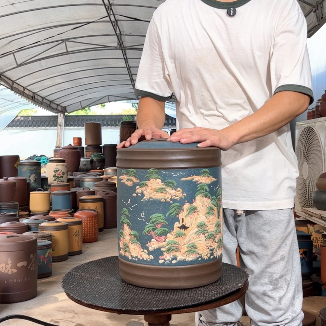 紫砂茶叶罐12饼茶叶罐