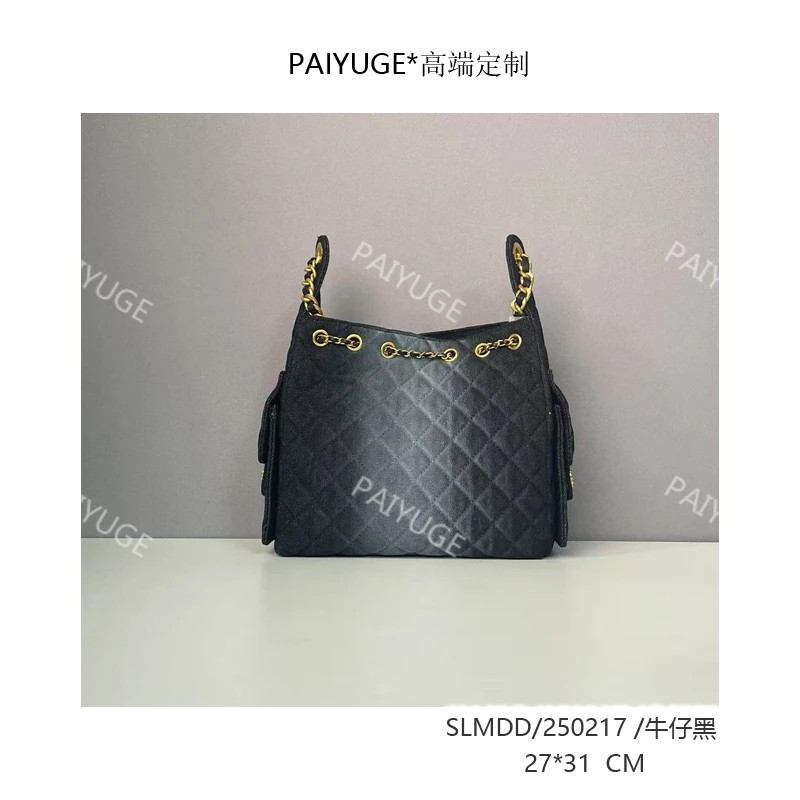 SLMDD/250217/牛仔黑 高端定制时尚女士手提包单肩包斜挎包250217