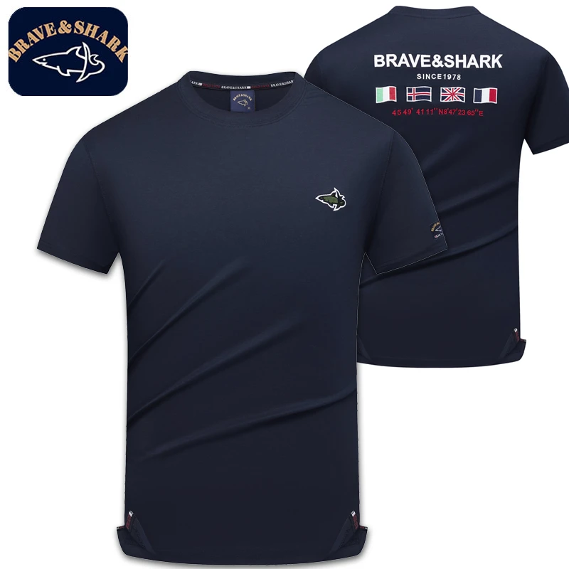 【官方正品】BRAVE&SHARK/勇士鲨鱼男短袖T恤圆领夏季半袖10A抗菌
