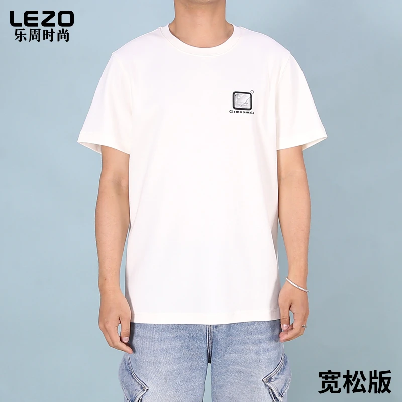 LEZO乐周时尚男装短袖圆领T恤L25234044