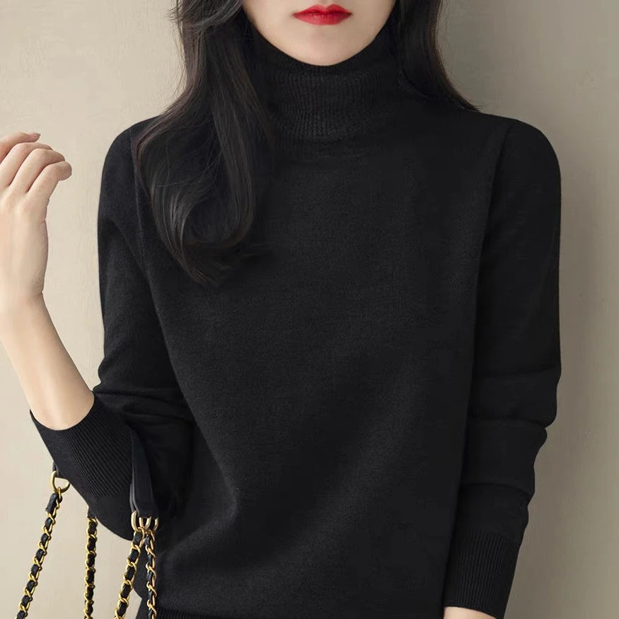 D36-高领内搭打底上衣长袖针织衫