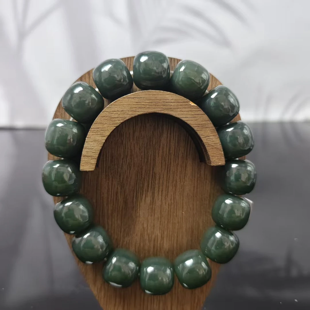 和田玉桶珠手串（卡14）3117