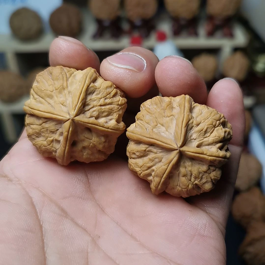 核桃文玩核桃高端小众云铁四棱ZY包35-36尺