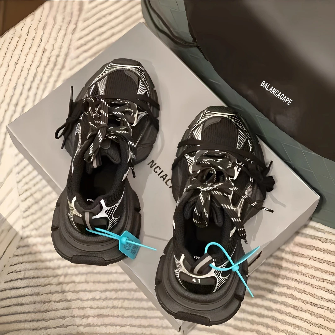 官方旗舰店巴黎3xl老爹鞋暗紫做旧男女款2025新款增高厚底休闲鞋