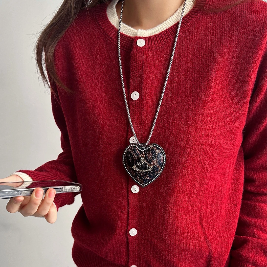 合金项链 X5187-1时尚小众个性百搭精致欧美潮流轻奢美式爱心项链