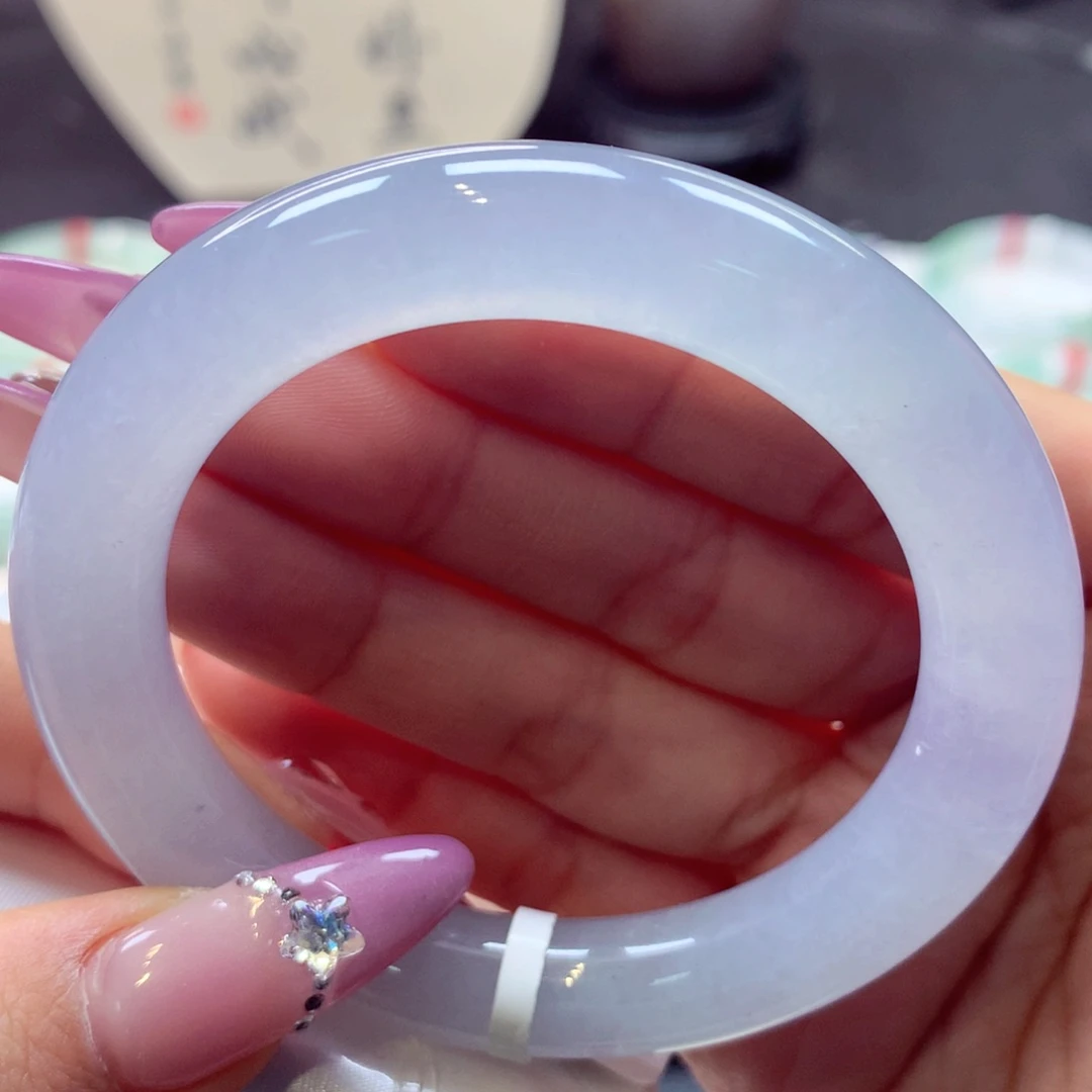 翡翠手镯未镶嵌圆条29号66