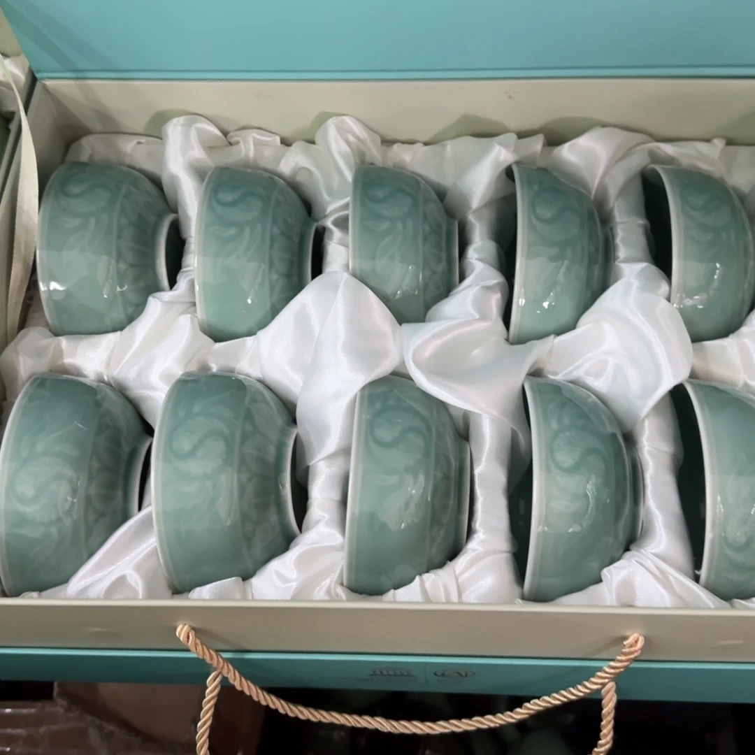 龙泉青瓷茶具微瑕7359