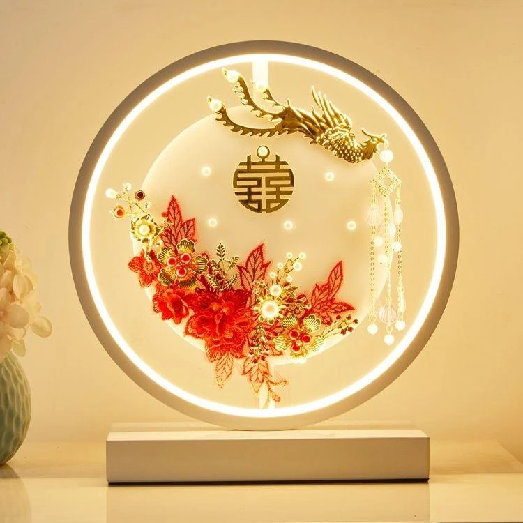 新疆西藏包邮结婚礼物台灯送新人高档礼品实用新婚房陪嫁灯卧陪嫁