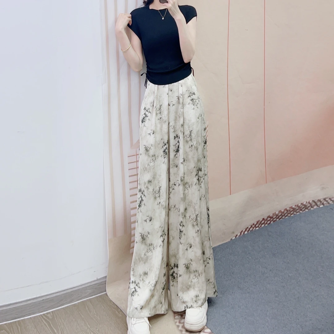 376针织小衫+醋酸印花裤裙两件裤裙3376/GJ